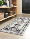 Marrakech Mosaic Collection Area Rug -  Rabat Runner Black and White  lifestyle 65