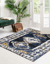 Marrakech Mosaic Collection Area Rug -  Rabat Square Blue  lifestyle 56