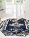 Marrakech Mosaic Collection Area Rug -  Rabat Octagon Blue  lifestyle 57