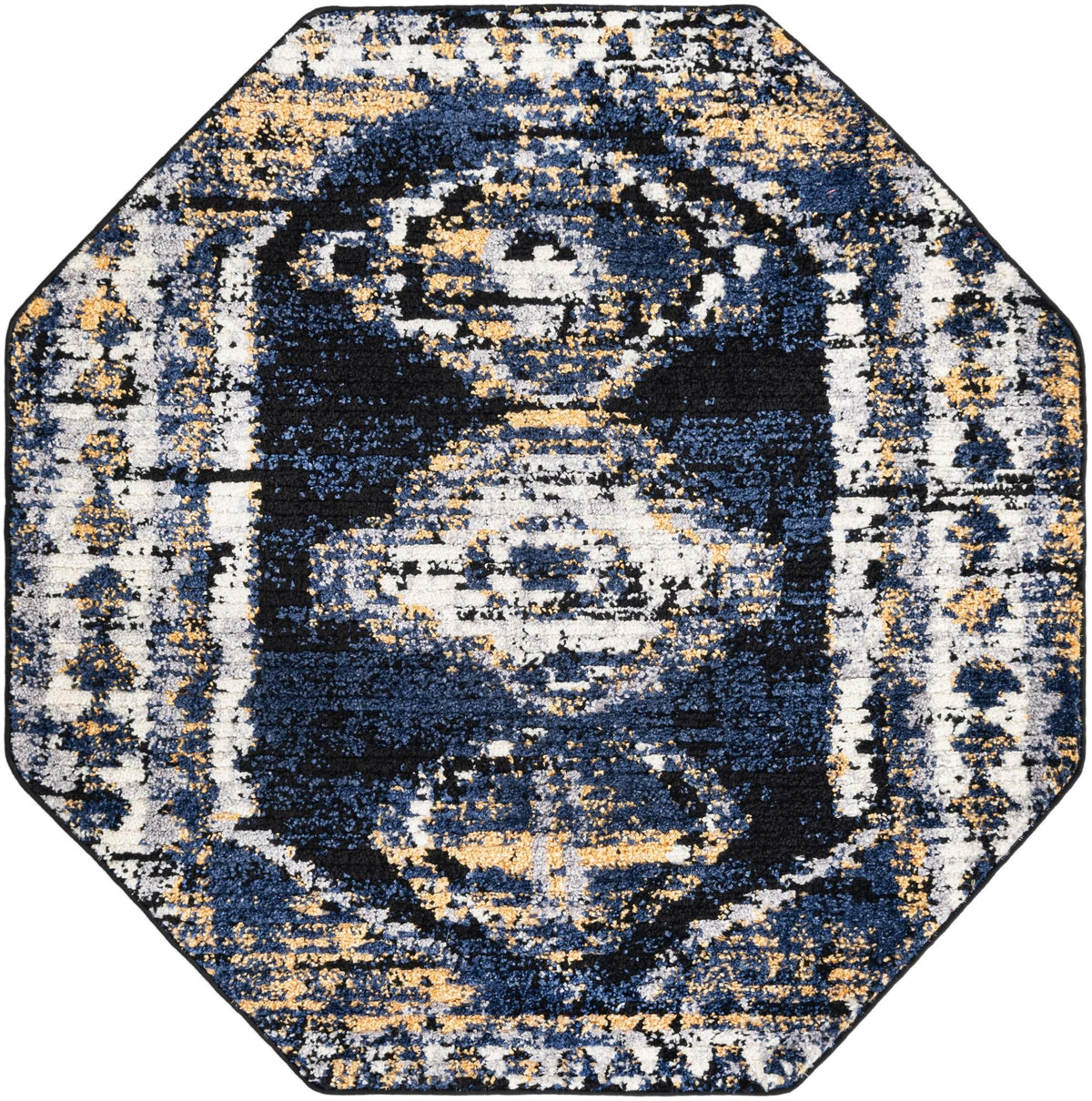 Marrakech Mosaic Collection Area Rug -  Rabat Octagon Blue  lifestyle 44