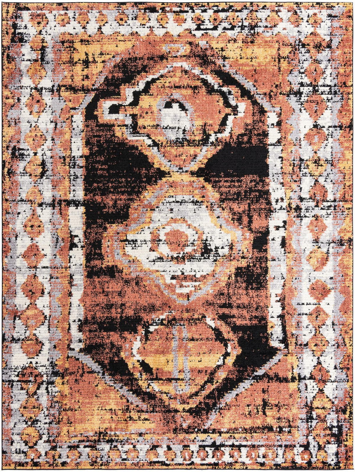 Marrakech Mosaic Collection Area Rug -  Rabat Rectangle Terracotta Main