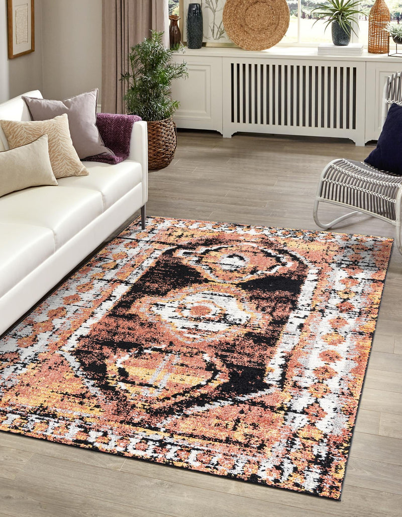 Marrakech Mosaic Collection Area Rug -  Rabat Rectangle Terracotta  lifestyle 4
