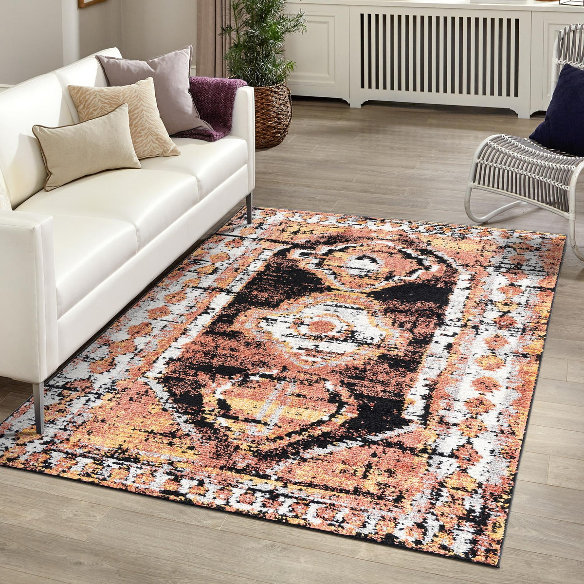 Marrakech Mosaic Collection Area Rug -  Rabat Rectangle Terracotta  lifestyle 40