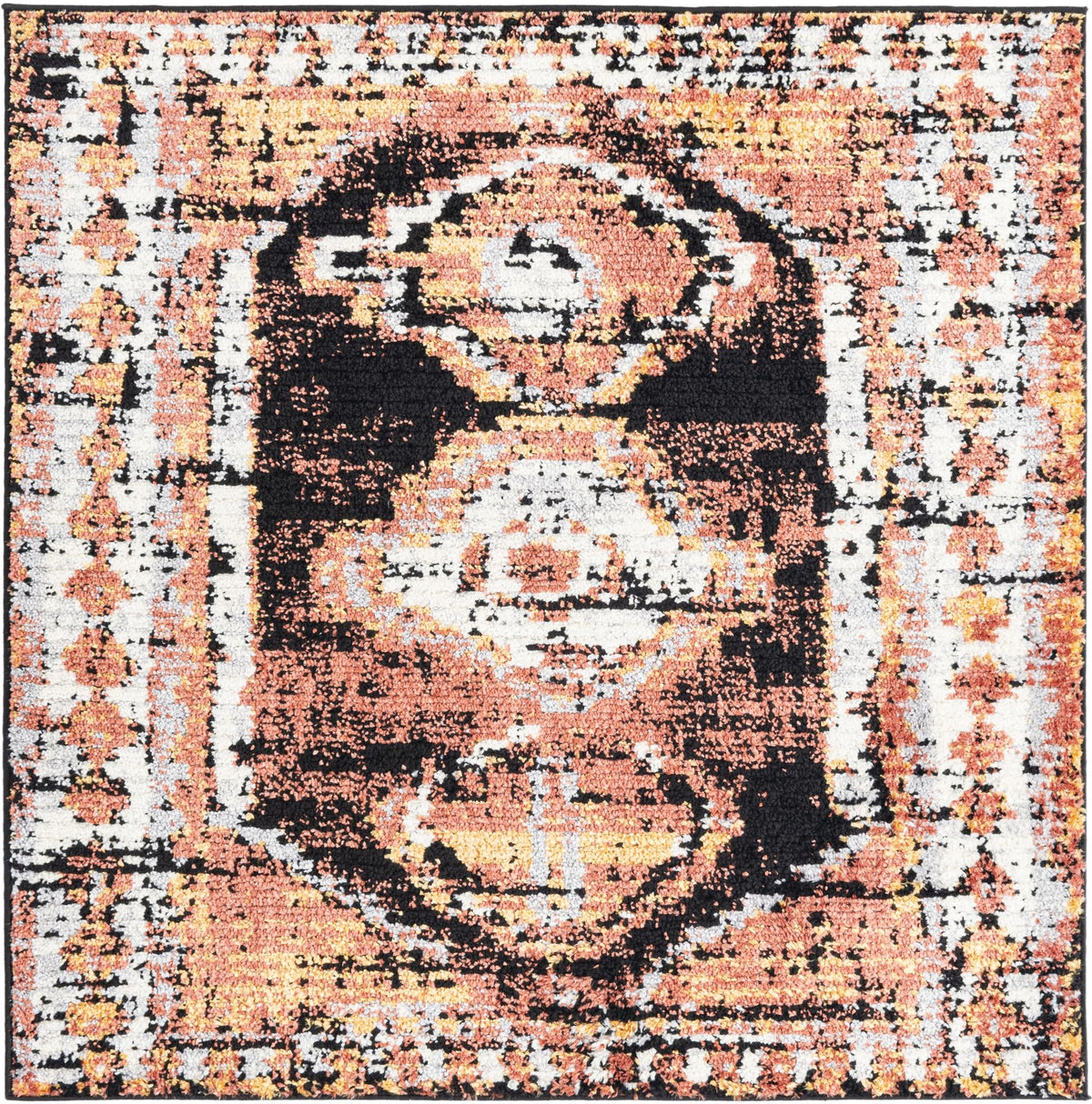 Marrakech Mosaic Collection Area Rug -  Rabat Square Terracotta  lifestyle 45