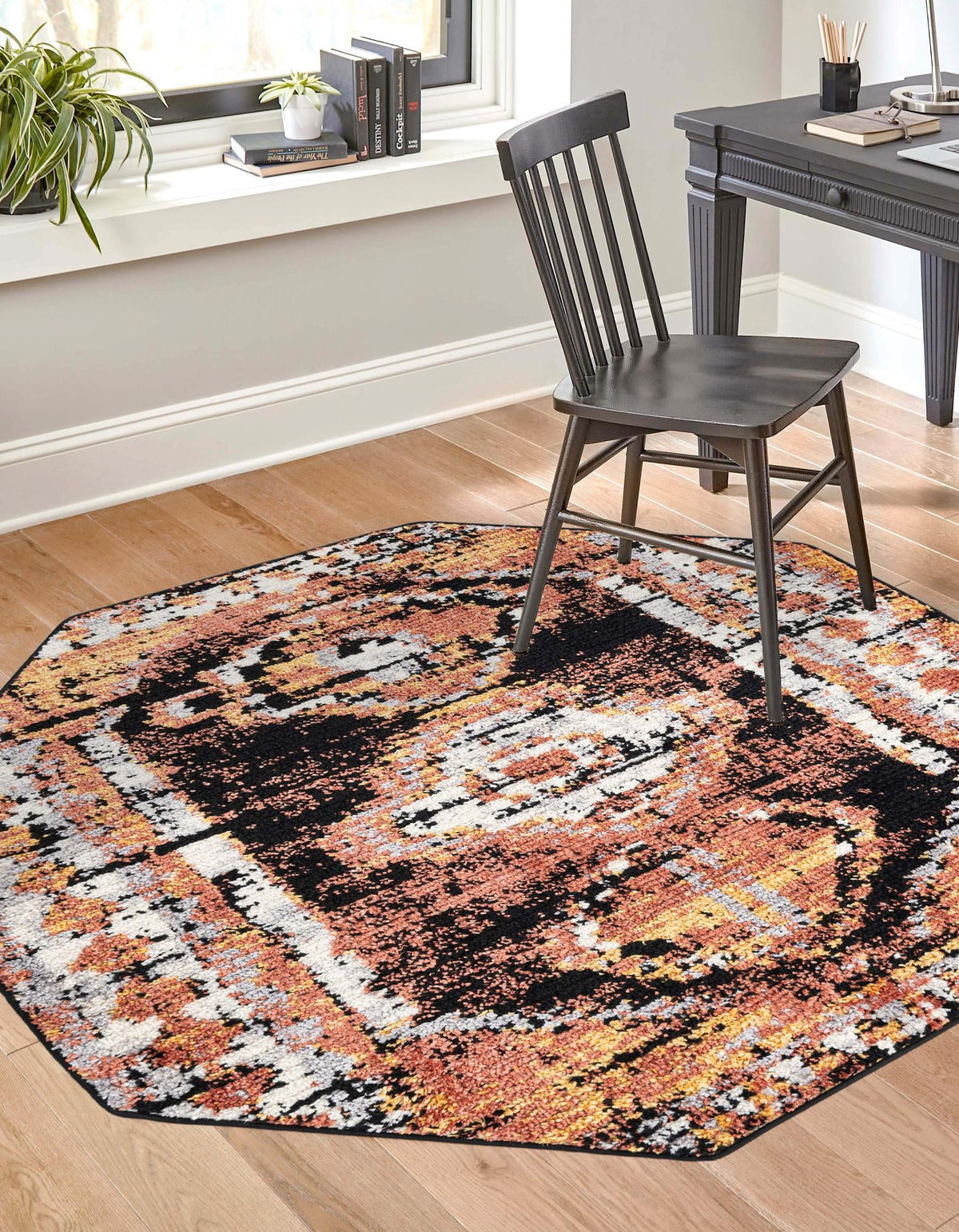 Marrakech Mosaic Collection Area Rug -  Rabat Octagon Terracotta  lifestyle 59