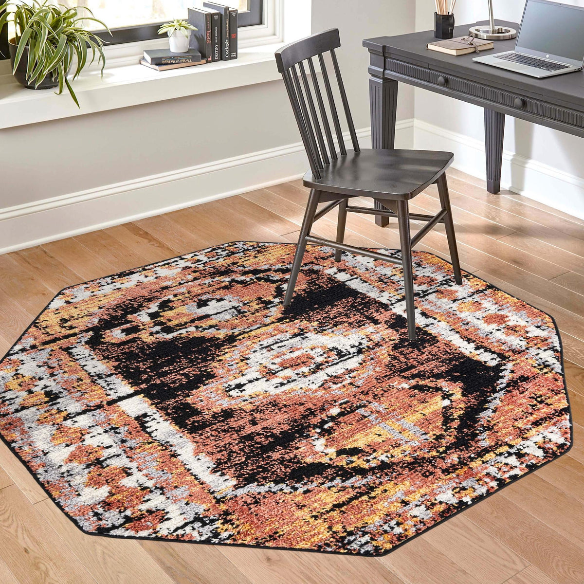 Marrakech Mosaic Collection Area Rug -  Rabat Octagon Terracotta  lifestyle 77