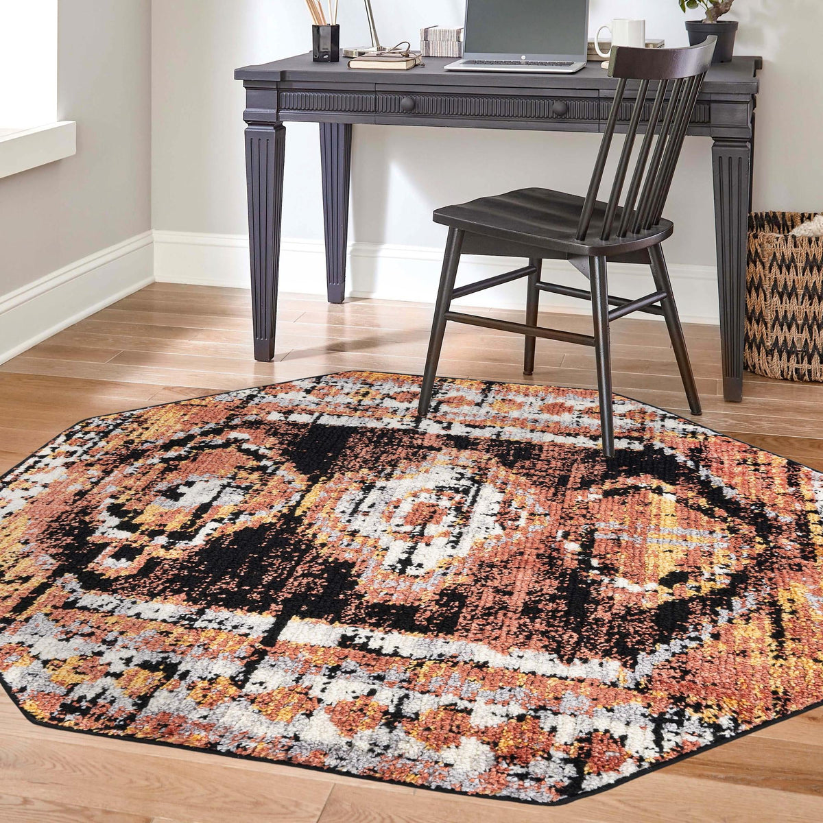 Marrakech Mosaic Collection Area Rug -  Rabat Octagon Terracotta  lifestyle 84