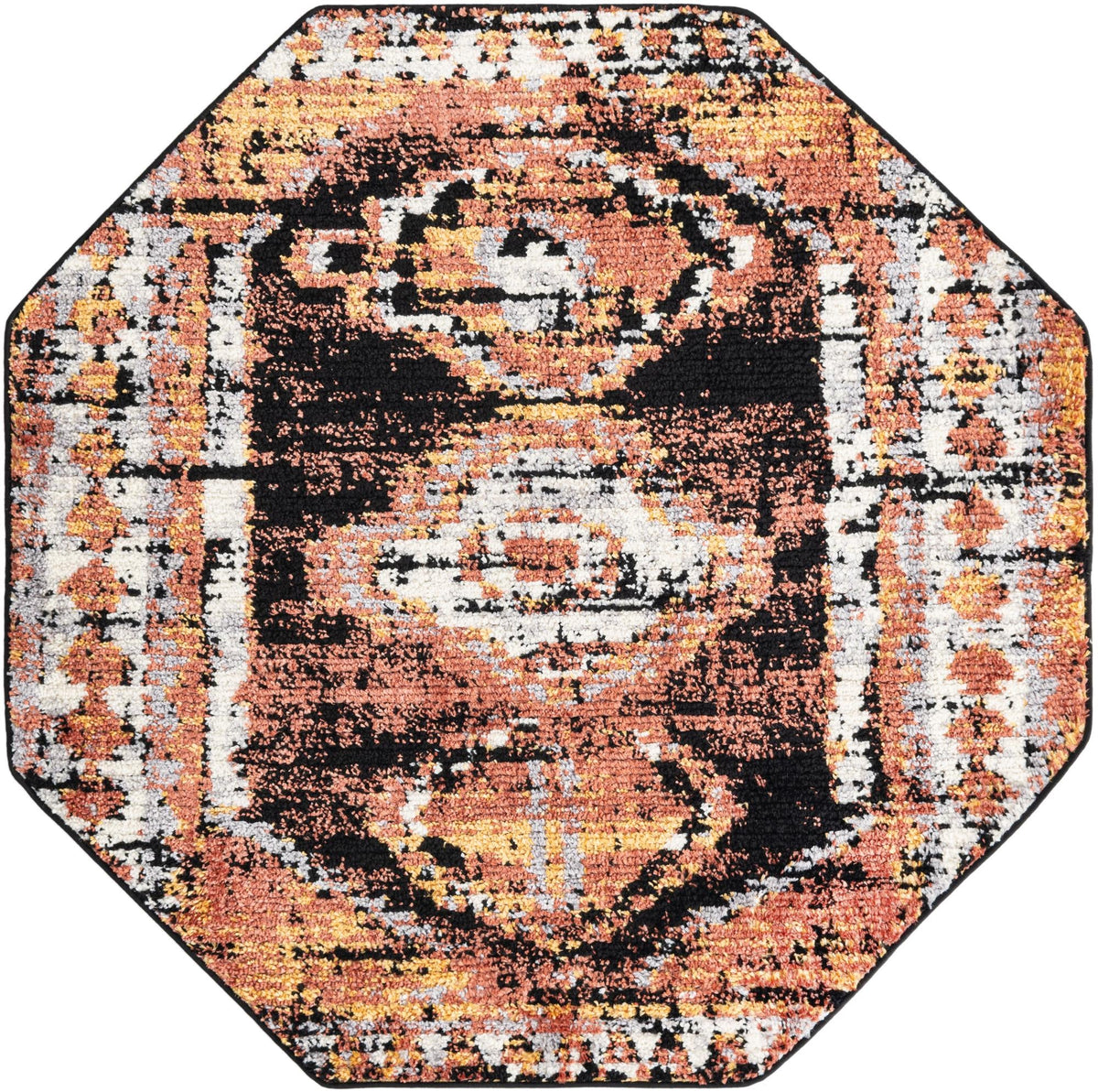 Marrakech Mosaic Collection Area Rug -  Rabat Octagon Terracotta  lifestyle 46