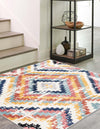 Marrakech Mosaic Collection Area Rug -  Chefchaouen Square Ivory  lifestyle 28