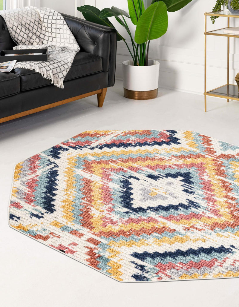 Marrakech Mosaic Collection Area Rug -  Chefchaouen Octagon Ivory  lifestyle 20