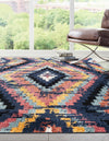 Marrakech Mosaic Collection Area Rug -  Chefchaouen Rectangle Blue  lifestyle 3