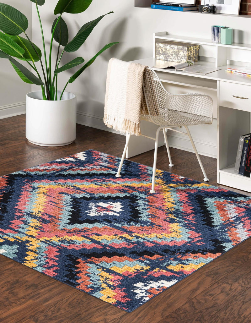 Marrakech Mosaic Collection Area Rug -  Chefchaouen Square Blue  lifestyle 22