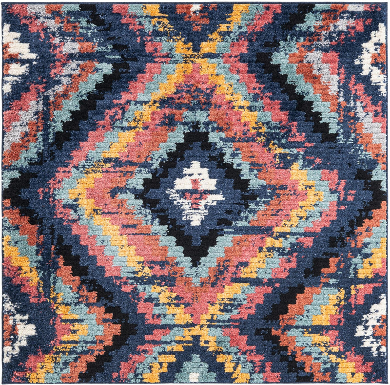 Marrakech Mosaic Collection Area Rug -  Chefchaouen Square Blue  lifestyle 17