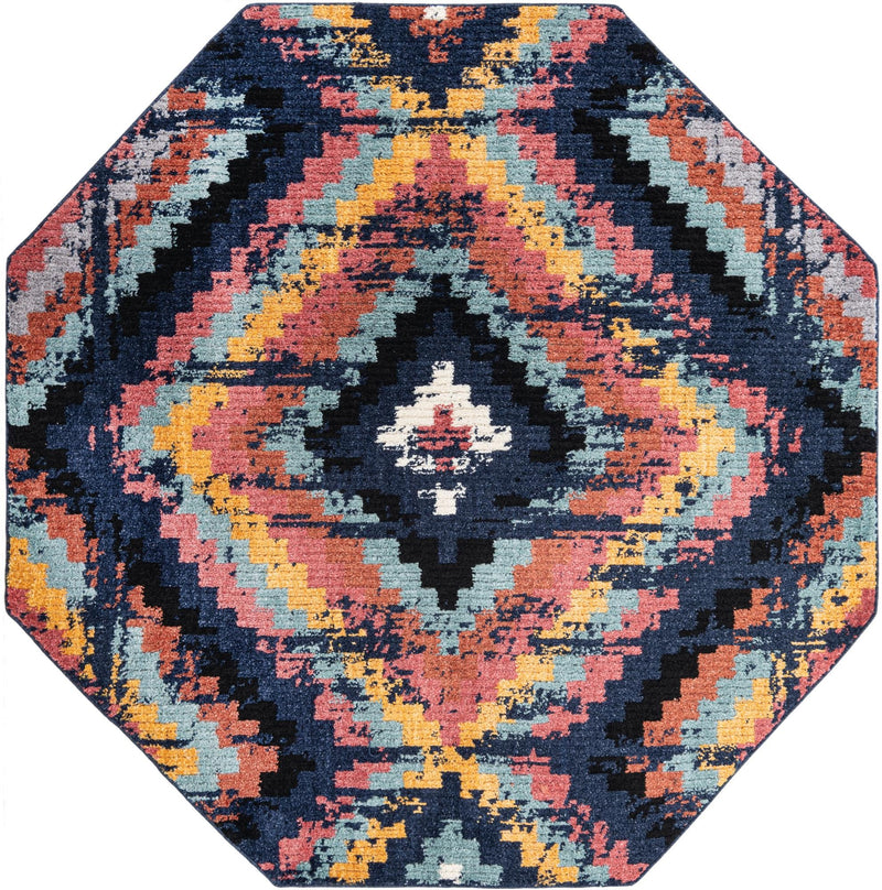 Marrakech Mosaic Collection Area Rug -  Chefchaouen Octagon Blue  lifestyle 18
