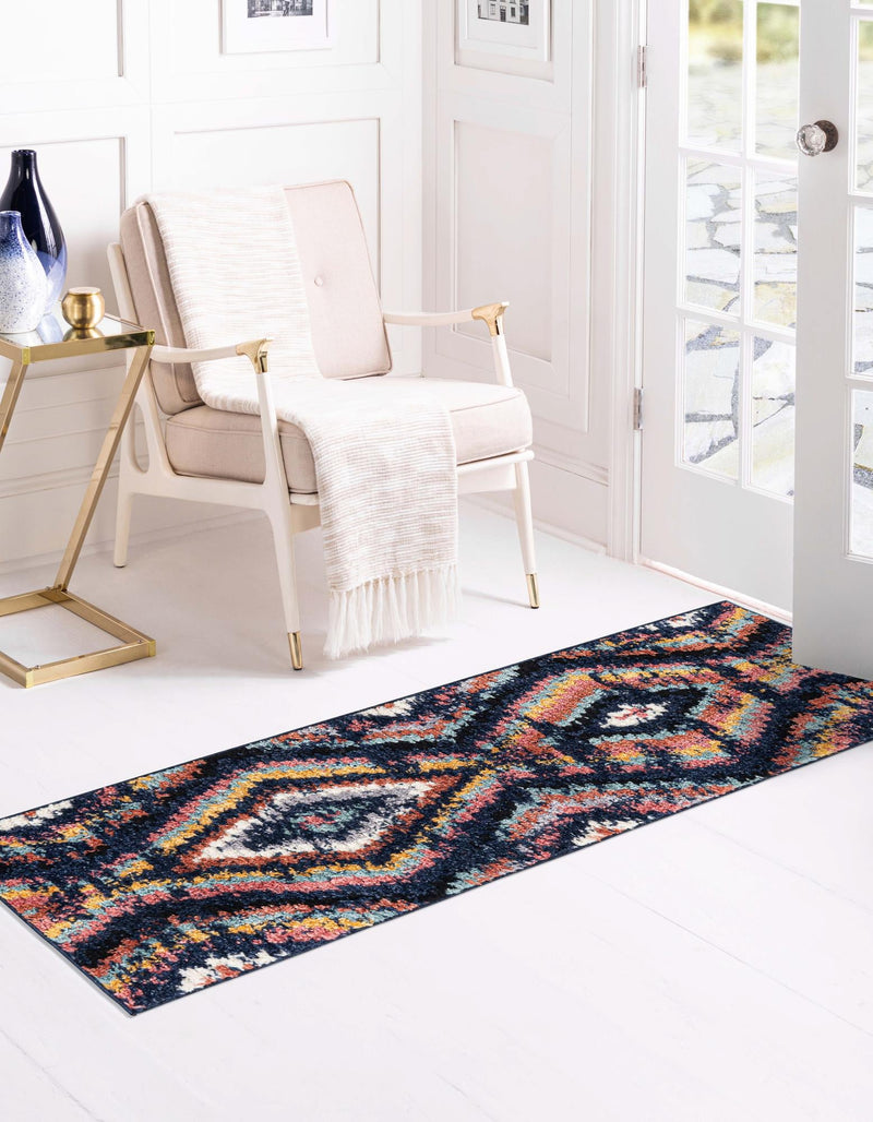 Marrakech Mosaic Collection Area Rug -  Chefchaouen Runner Blue  lifestyle 24
