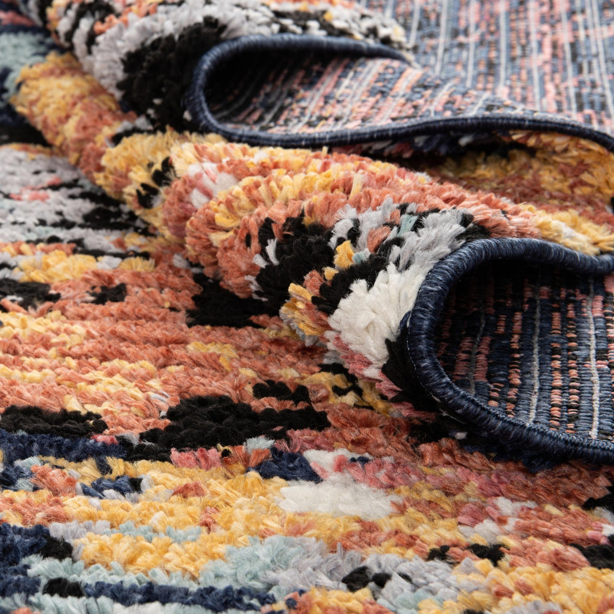 Marrakech Mosaic Collection Area Rug -  Berber Rectangle Multi  lifestyle 12