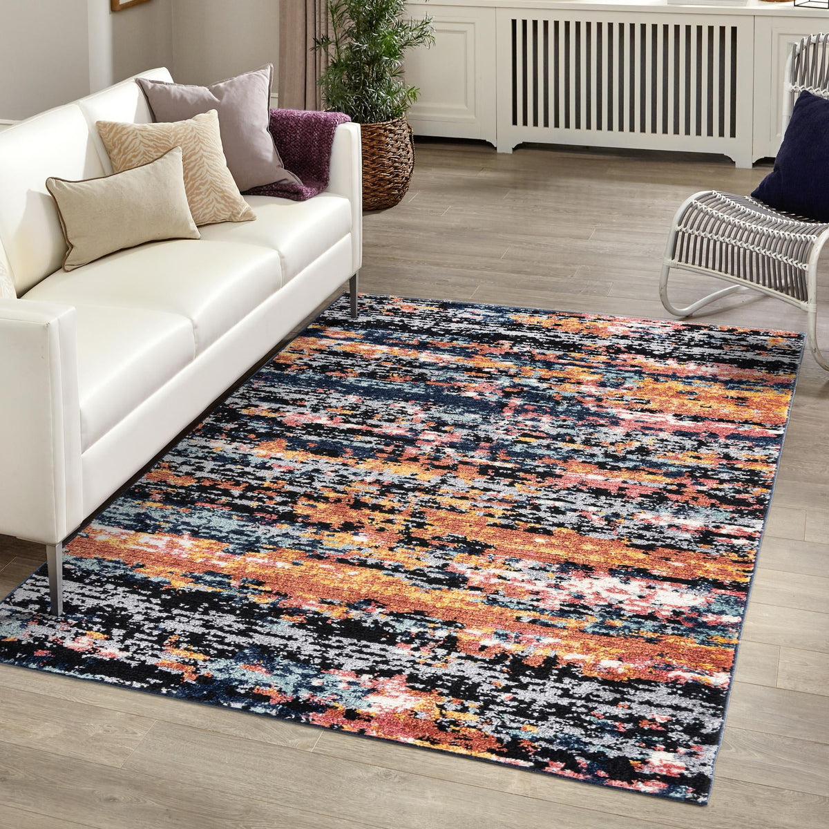 Marrakech Mosaic Collection Area Rug -  Berber Rectangle Multi  lifestyle 14