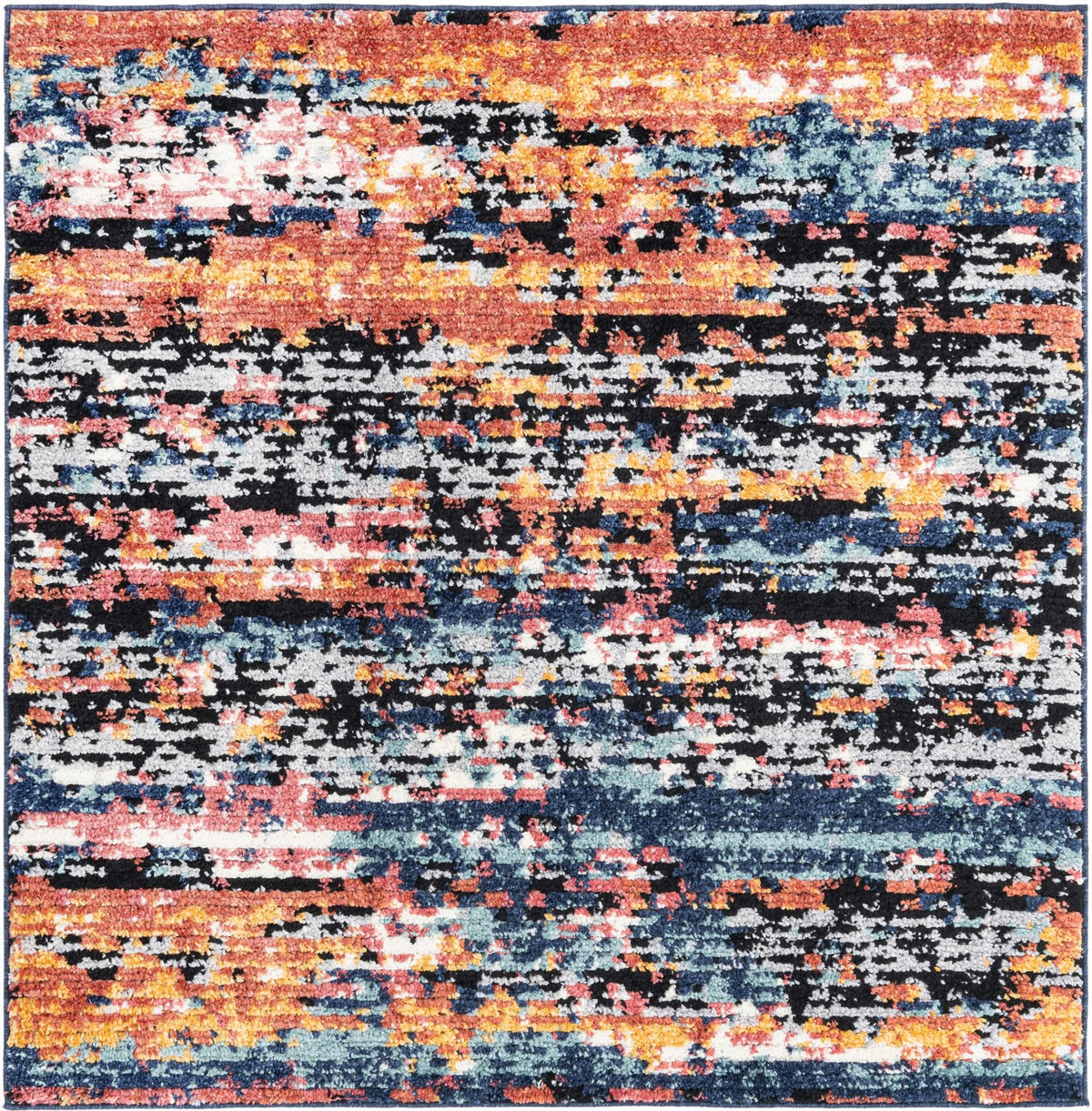 Marrakech Mosaic Collection Area Rug -  Berber Square Multi  lifestyle 16