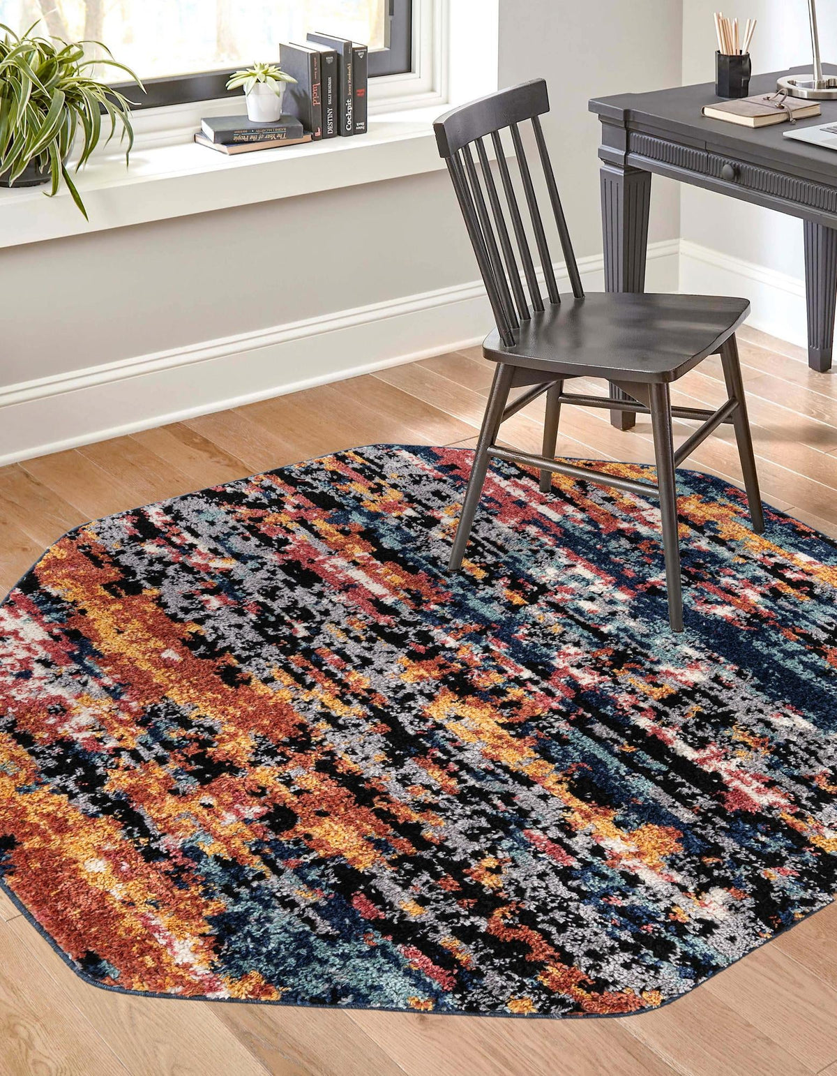 Marrakech Mosaic Collection Area Rug -  Berber Octagon Multi  lifestyle 20