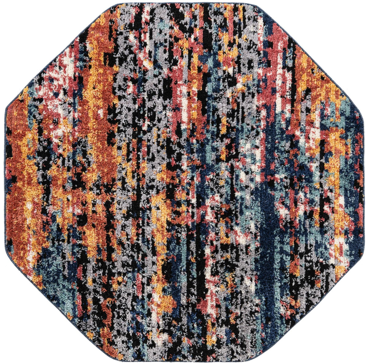 Marrakech Mosaic Collection Area Rug -  Berber Octagon Multi  lifestyle 17