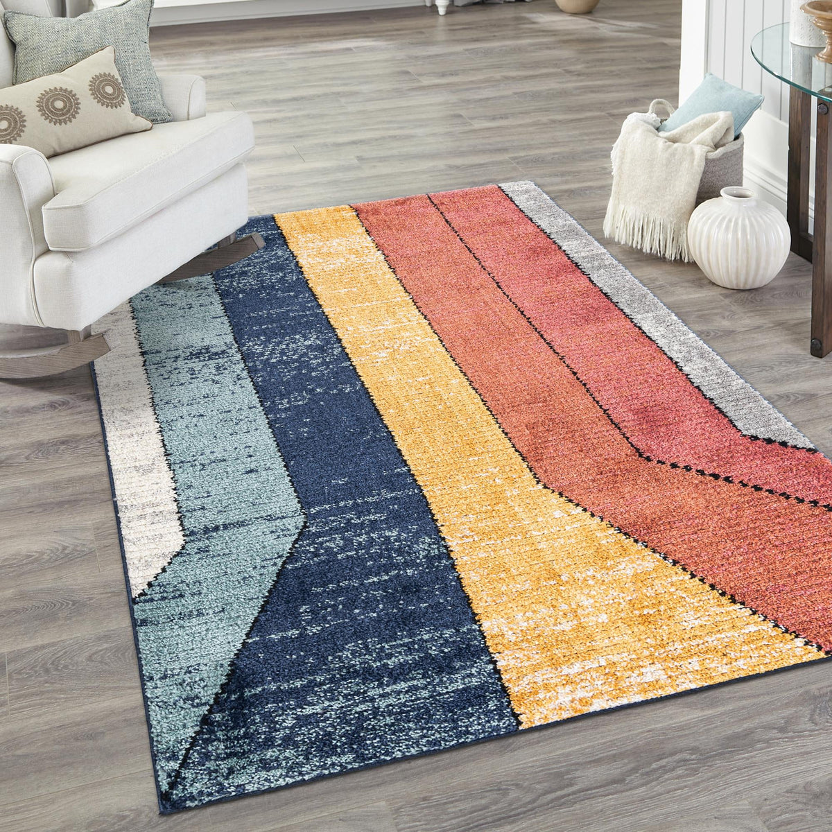 Marrakech Mosaic Collection Area Rug -  Agadir Rectangle Multi  lifestyle 14