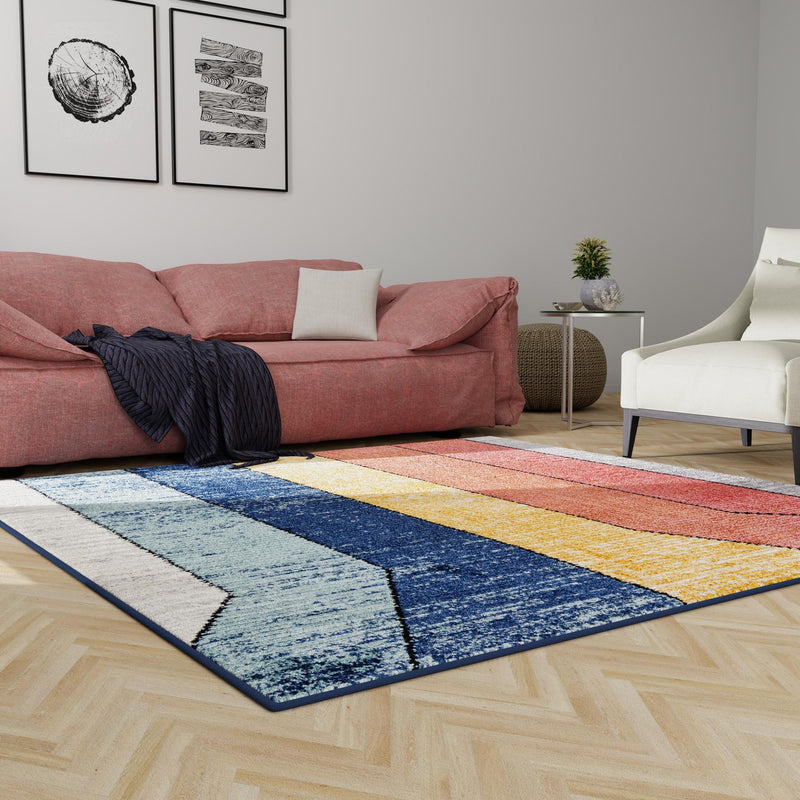Marrakech Mosaic Collection Area Rug -  Agadir Square Multi  lifestyle 60