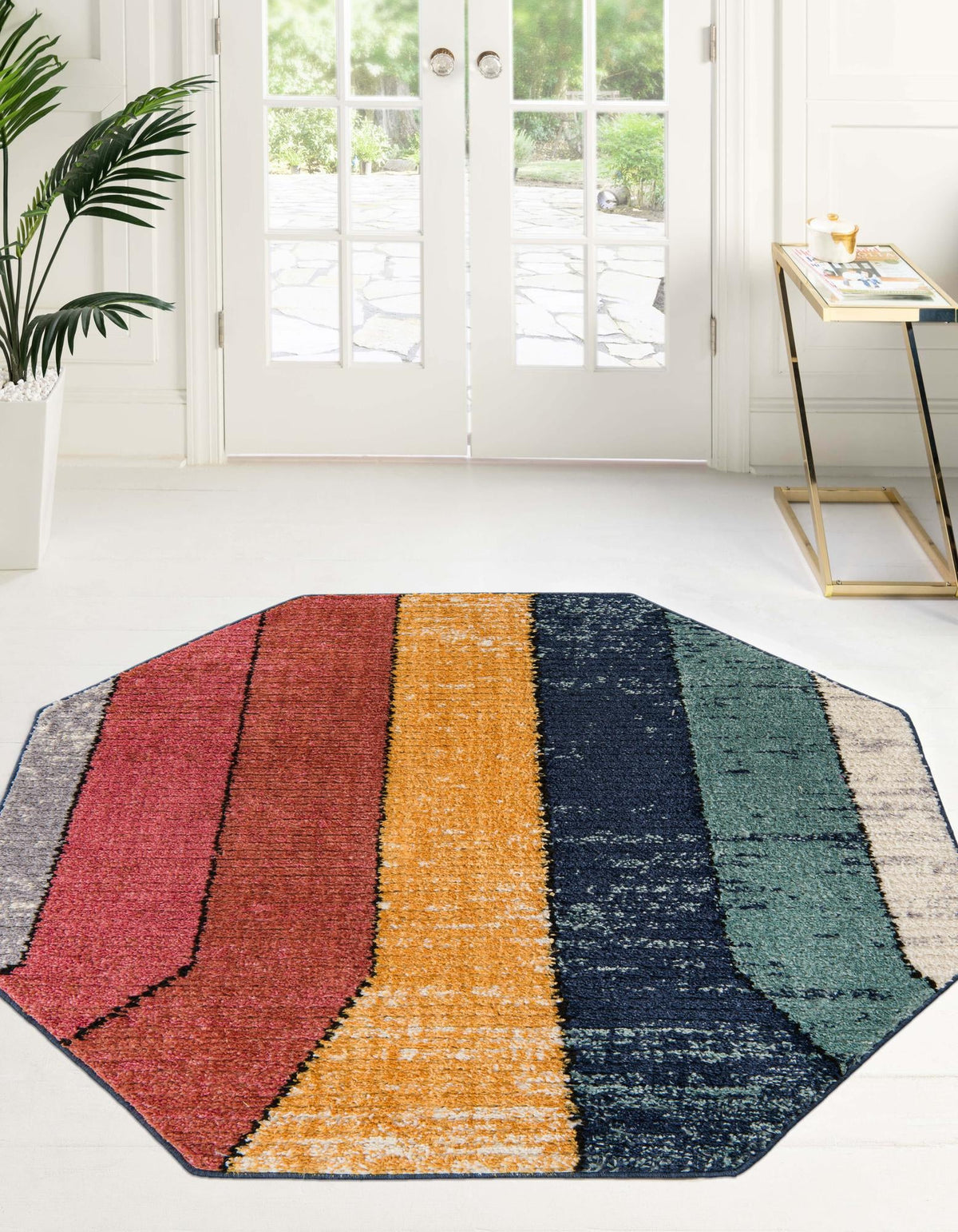 Marrakech Mosaic Collection Area Rug -  Agadir Octagon Multi  lifestyle 23