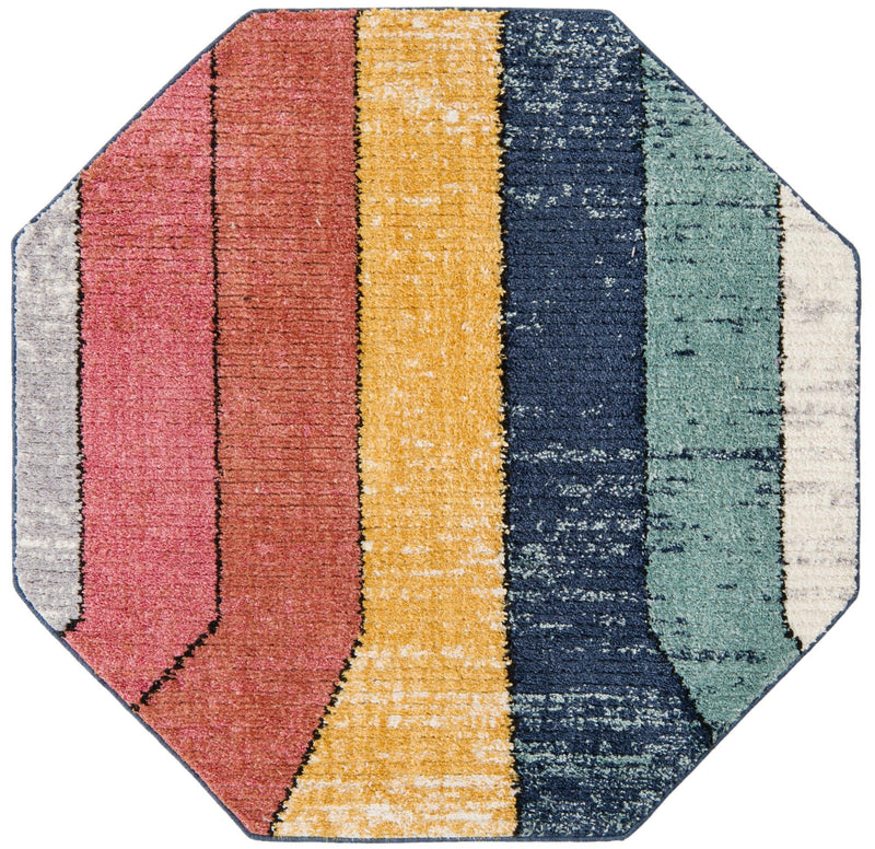 Marrakech Mosaic Collection Area Rug -  Agadir Octagon Multi  lifestyle 17
