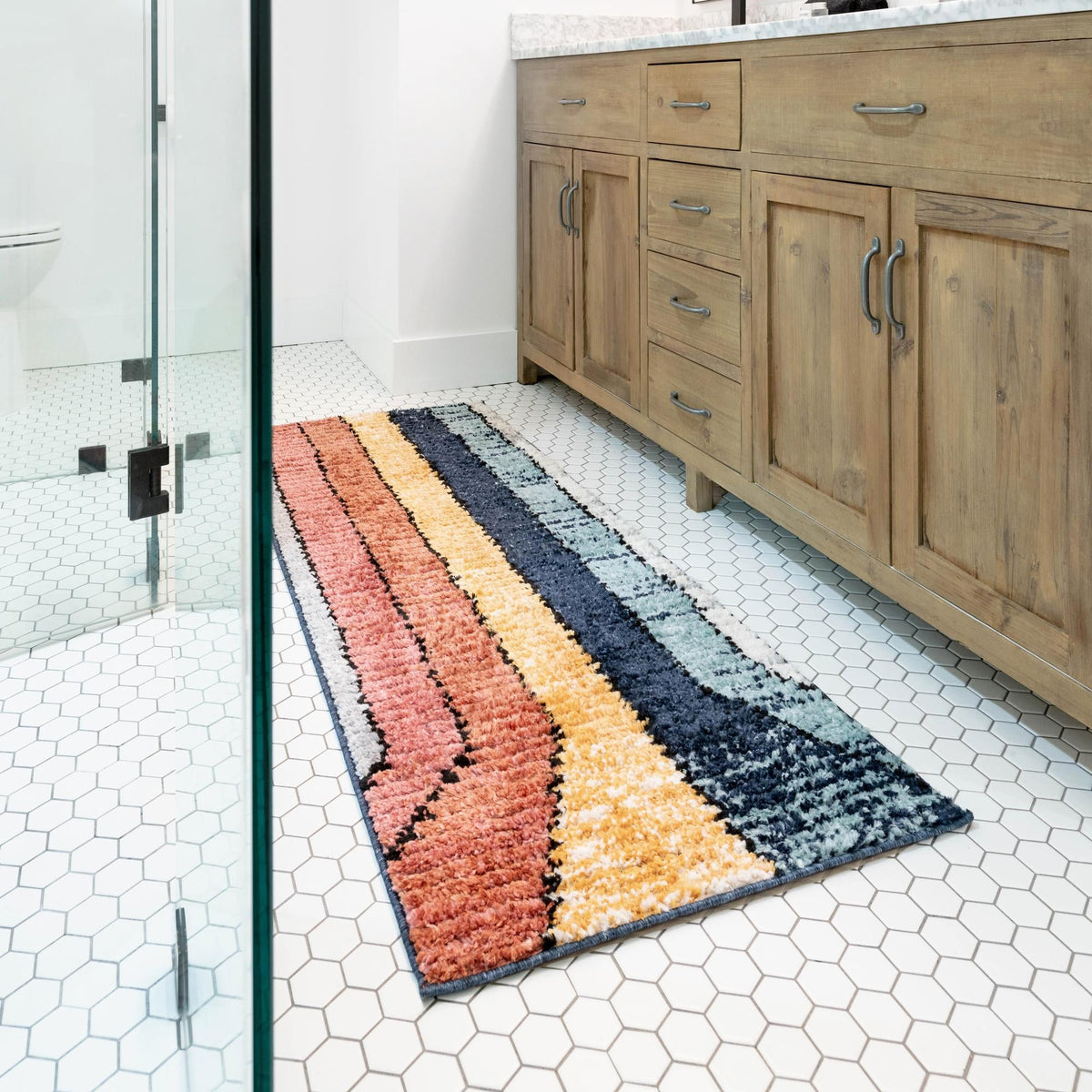 Marrakech Mosaic Collection Area Rug -  Agadir Runner Multi  lifestyle 59