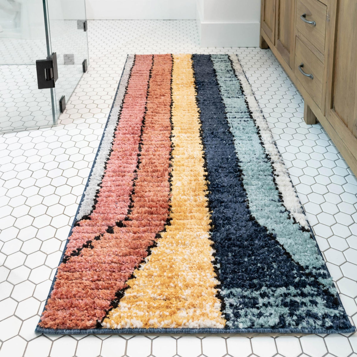 Marrakech Mosaic Collection Area Rug -  Agadir Runner Multi  lifestyle 62