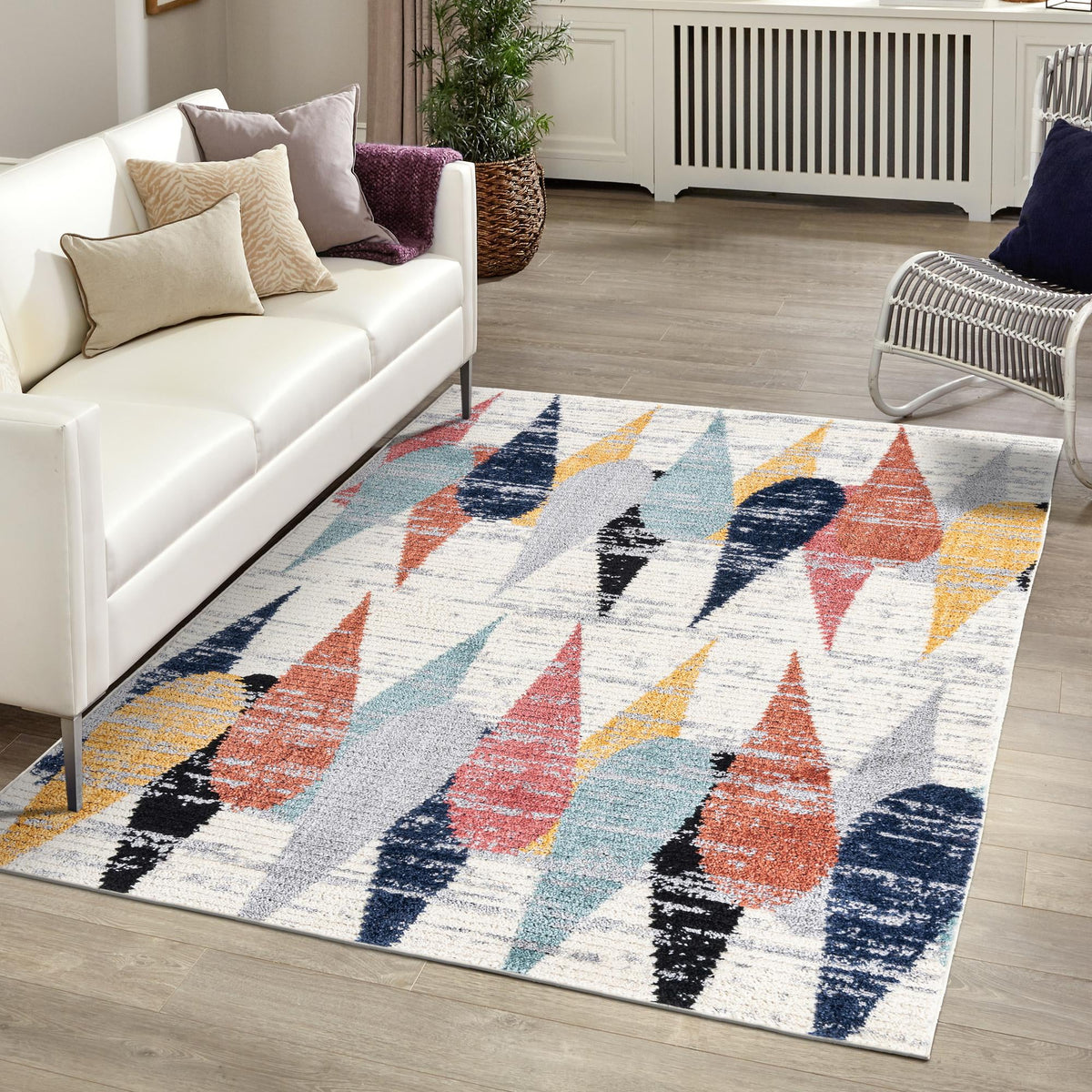 Marrakech Mosaic Collection Area Rug -  Essaouira Rectangle Ivory  lifestyle 28