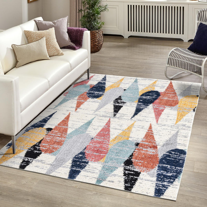 Marrakech Mosaic Collection Area Rug -  Essaouira Rectangle Ivory  lifestyle 28