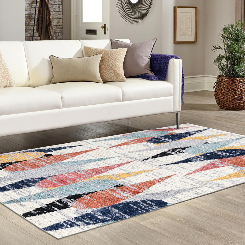 Marrakech Mosaic Collection Area Rug -  Essaouira Rectangle Ivory  lifestyle 30
