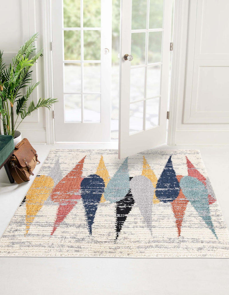 Marrakech Mosaic Collection Area Rug -  Essaouira Square Ivory  lifestyle 40