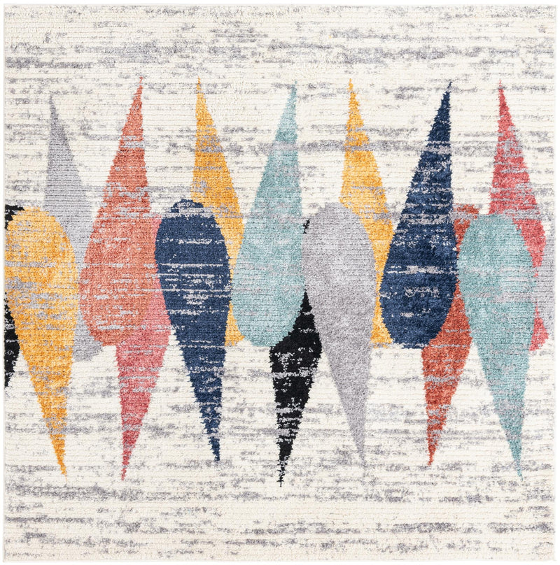 Marrakech Mosaic Collection Area Rug -  Essaouira Square Ivory  lifestyle 34
