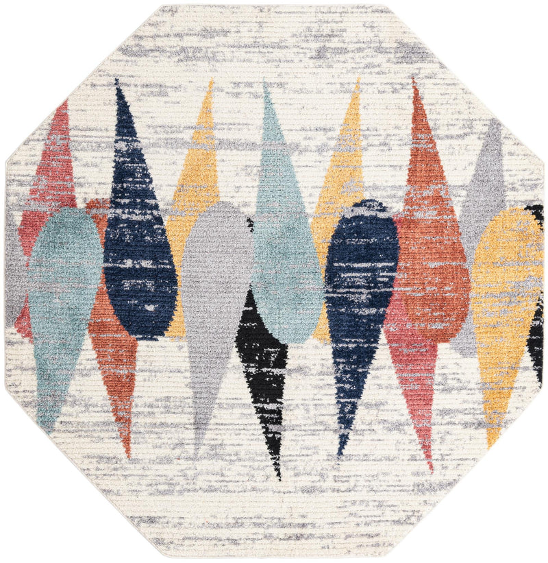 Marrakech Mosaic Collection Area Rug -  Essaouira Octagon Ivory  lifestyle 35