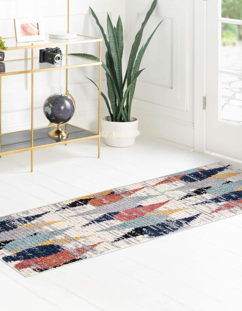 Marrakech Mosaic Collection Area Rug -  Essaouira Runner Ivory  lifestyle 48