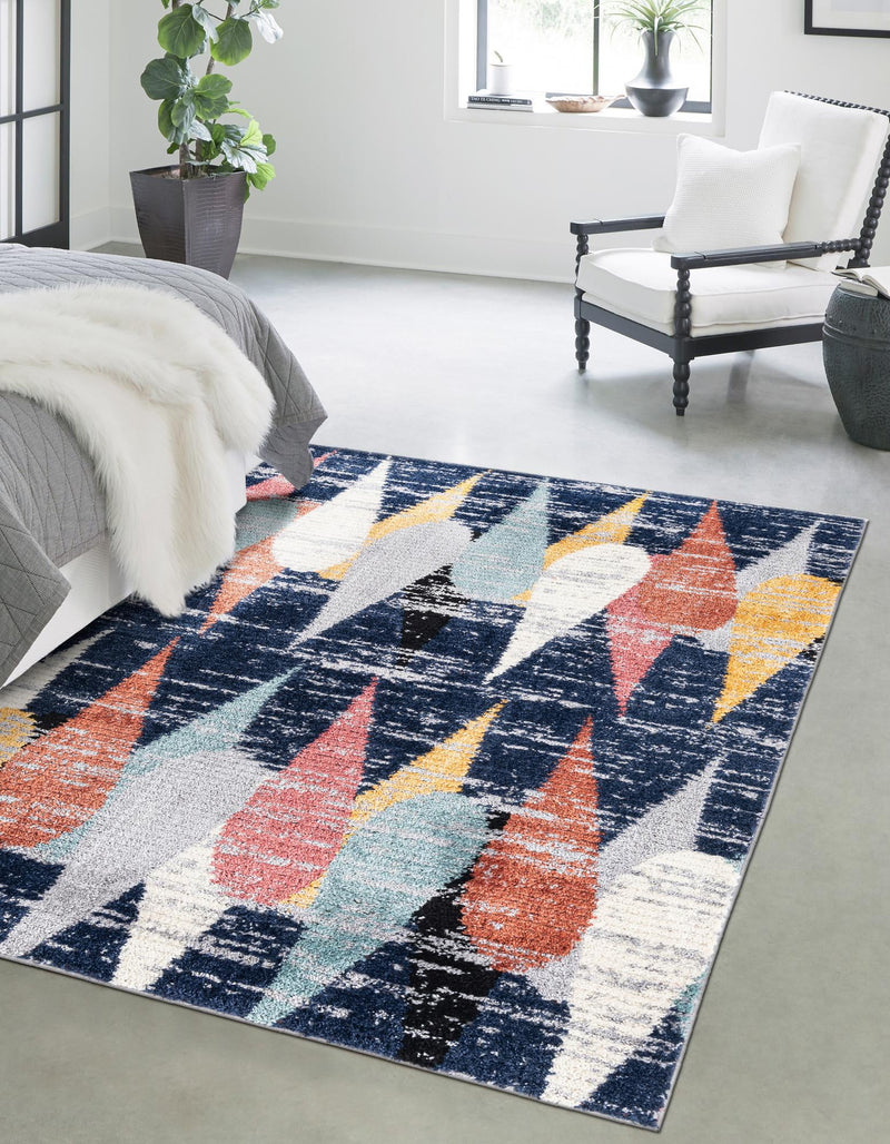 Marrakech Mosaic Collection Area Rug -  Essaouira Rectangle Blue  lifestyle 3