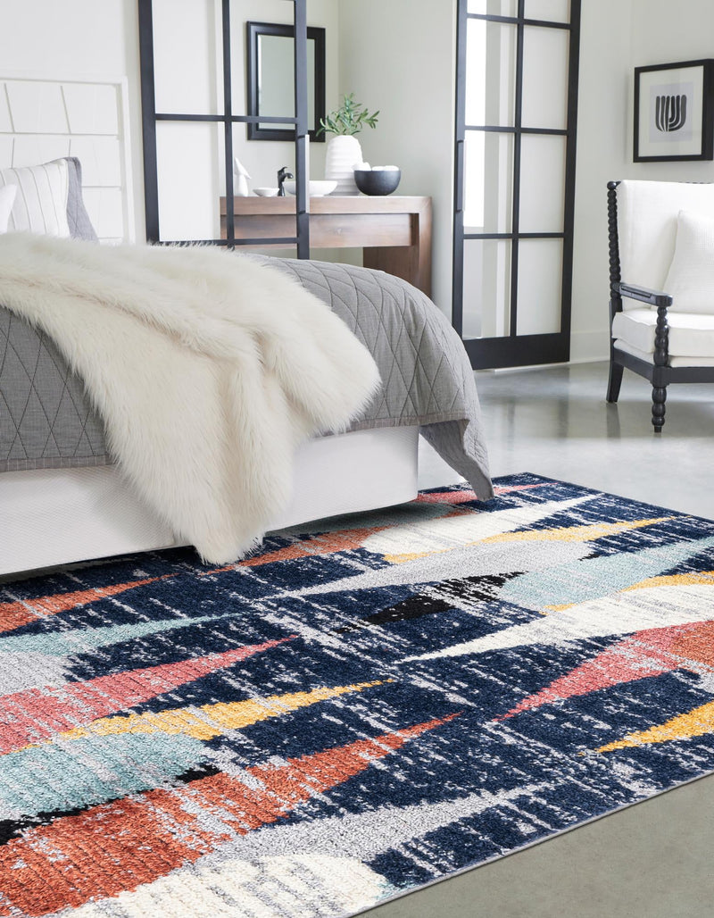Marrakech Mosaic Collection Area Rug -  Essaouira Rectangle Blue  lifestyle 5