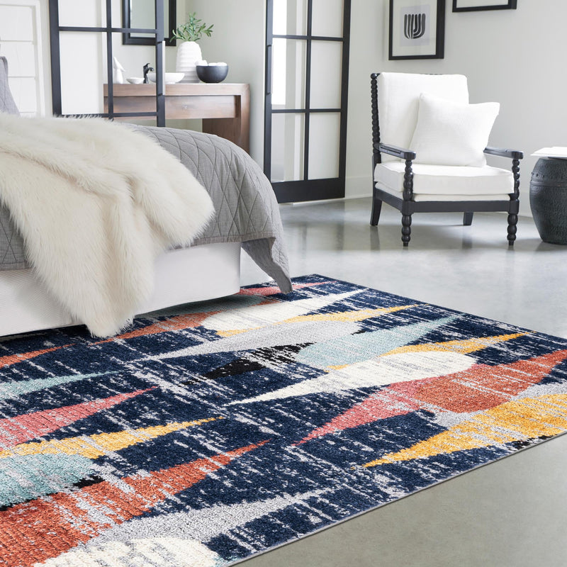 Marrakech Mosaic Collection Area Rug -  Essaouira Rectangle Blue  lifestyle 29