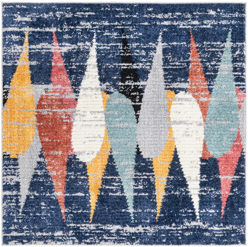 Marrakech Mosaic Collection Area Rug -  Essaouira Square Blue  lifestyle 31