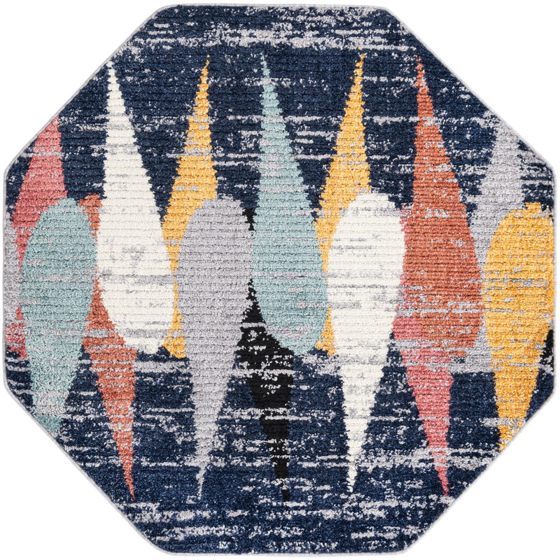 Marrakech Mosaic Collection Area Rug -  Essaouira Octagon Blue  lifestyle 32