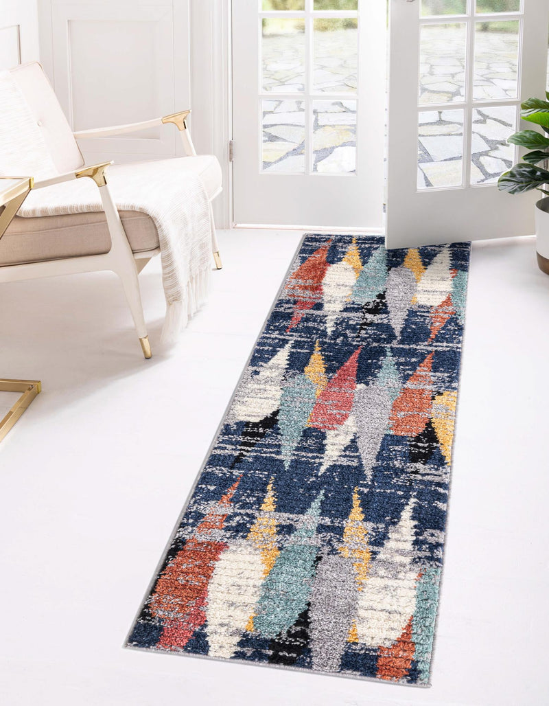 Marrakech Mosaic Collection Area Rug -  Essaouira Runner Blue  lifestyle 39