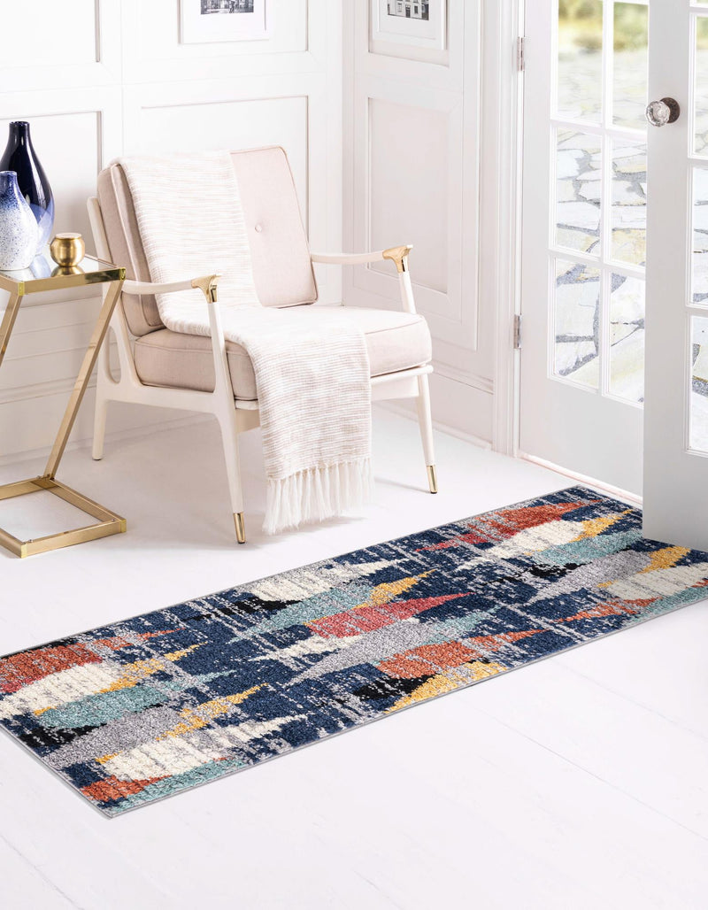Marrakech Mosaic Collection Area Rug -  Essaouira Runner Blue  lifestyle 45