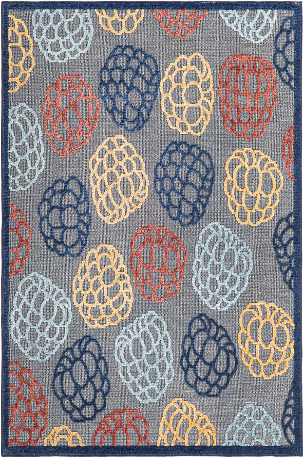 Terrace Collection Area Rug -  Pavilion Rectangle Gray  lifestyle 6