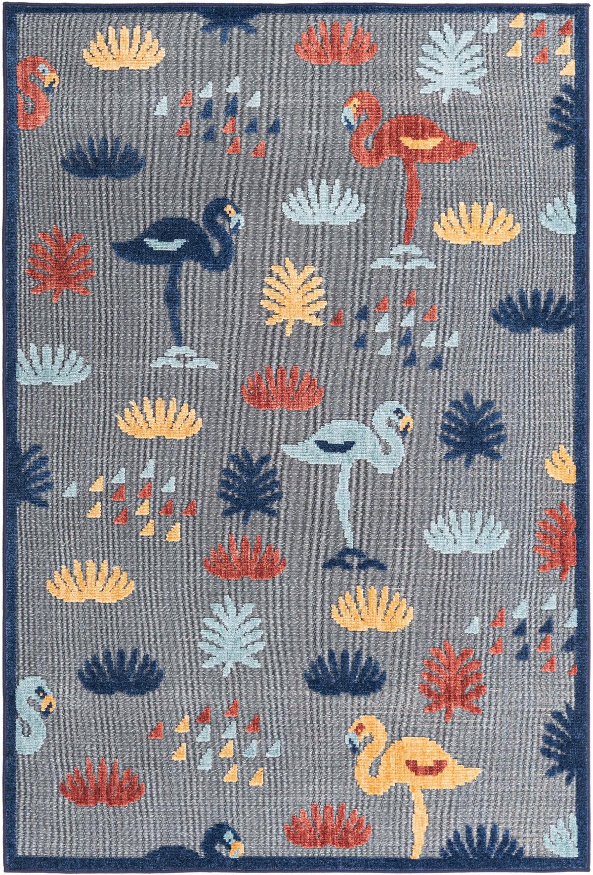 Terrace Collection Area Rug -  Pavilion Rectangle Gray  lifestyle 9