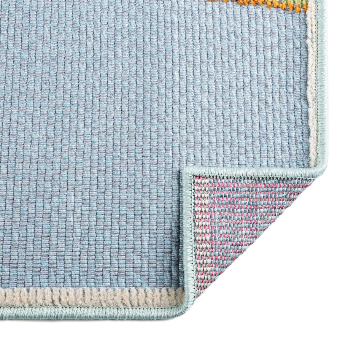Terrace Collection Area Rug -  Pavilion Rectangle Light Blue  lifestyle 56