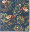 Coastal Terrace Collection Area Rug - Seabreeze Square Navy Blue  lifestyle 48