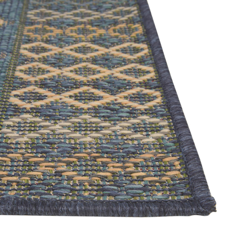 Coastal Terrace Collection Area Rug -  Pelican Rectangle Navy Blue  lifestyle 6