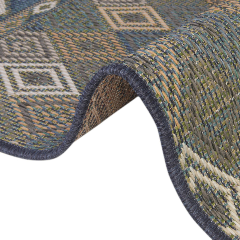 Coastal Terrace Collection Area Rug -  Pelican Rectangle Navy Blue  lifestyle 9